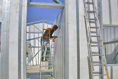 Insulated metal panel construction