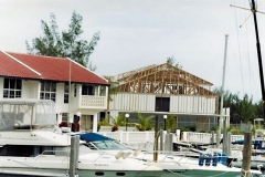 Building at a marina in the Bahamas